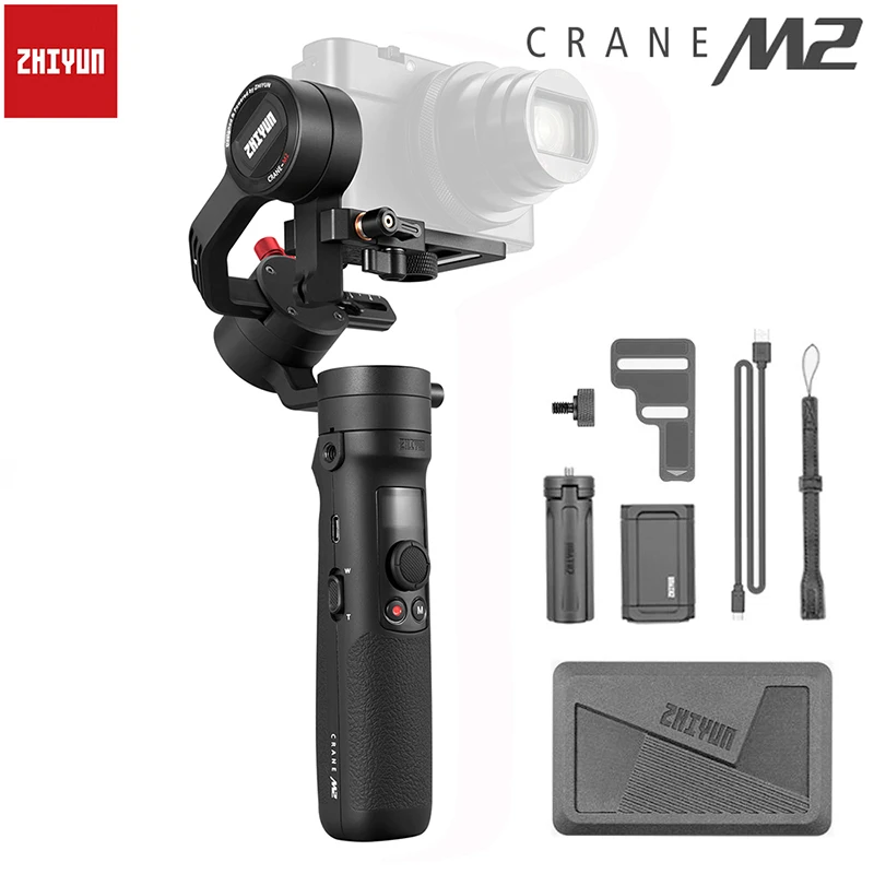 standard box Zhiyun Crane M2 3-осевой карданный стабилизатор для смартфона Камера стабилизатор для Экшн камера Gopro Hero 7 5 6 sony A6300 A6400 Canon Pk feiyu G6 плюс - Цвет: standard box