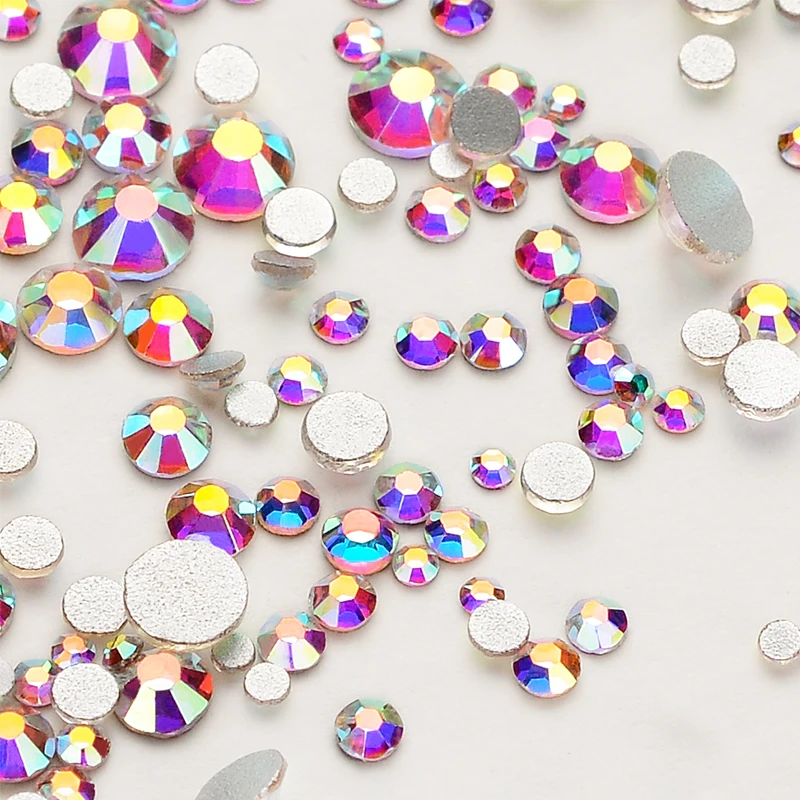 Mix Размеры Кристальные бусины с плоской задней частью Стразы для ногтей