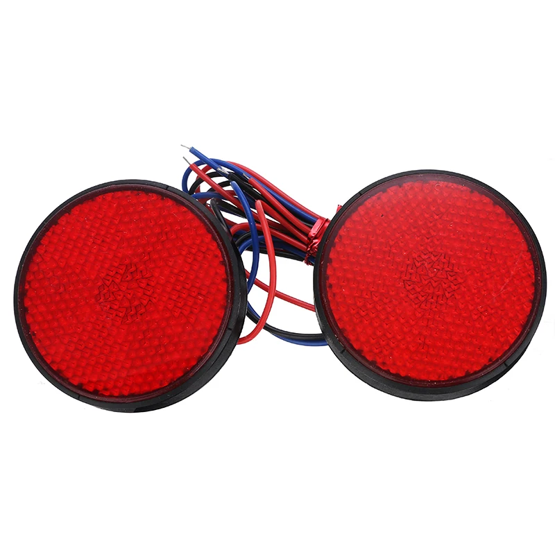 2 шт./компл. красный 24 smd круглые светодиодные мотоциклетные задние светильник Универсальный 12V мини мотоцикл отражатель сигнала поворота Стоп-сигнал стоп-сигнала