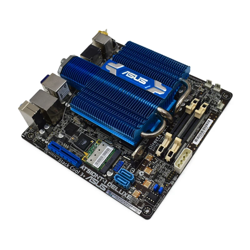 Материнская плата ASUS AT5IONT-I DELUXE DDR3 4 Гб USB 3 0 1 × PCI-E X1 SATA 2 ATOM D525 для Intel NM10 Mini-ITX