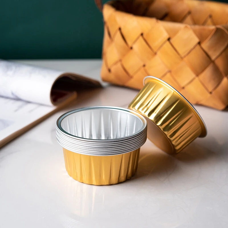 ABSS-100Pcs одноразовые чашки для выпечки из алюминиевой фольги Creme Brulee десерт