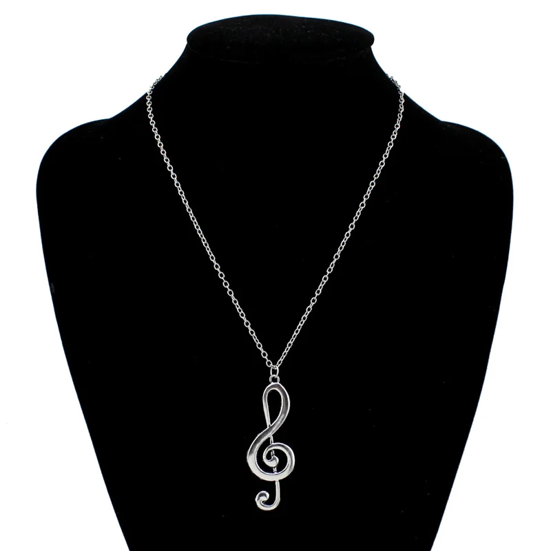 2019 модные ювелирные изделия винтажный кулон в виде музыкальных нот короткое