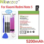 WISECOCO 5200 мАч BN45 батарея для Xiaomi Mi Note 2 Redmi Note 5 Мобильный телефон батарея + номер для отслеживания