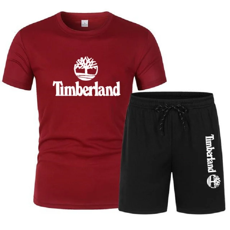 

Men's Tracksuit Summer Clothes Sportswear 2 Piece Set T Shirt Shorts Brand Track Clothing Men Casual Sweatshirt Running Suits