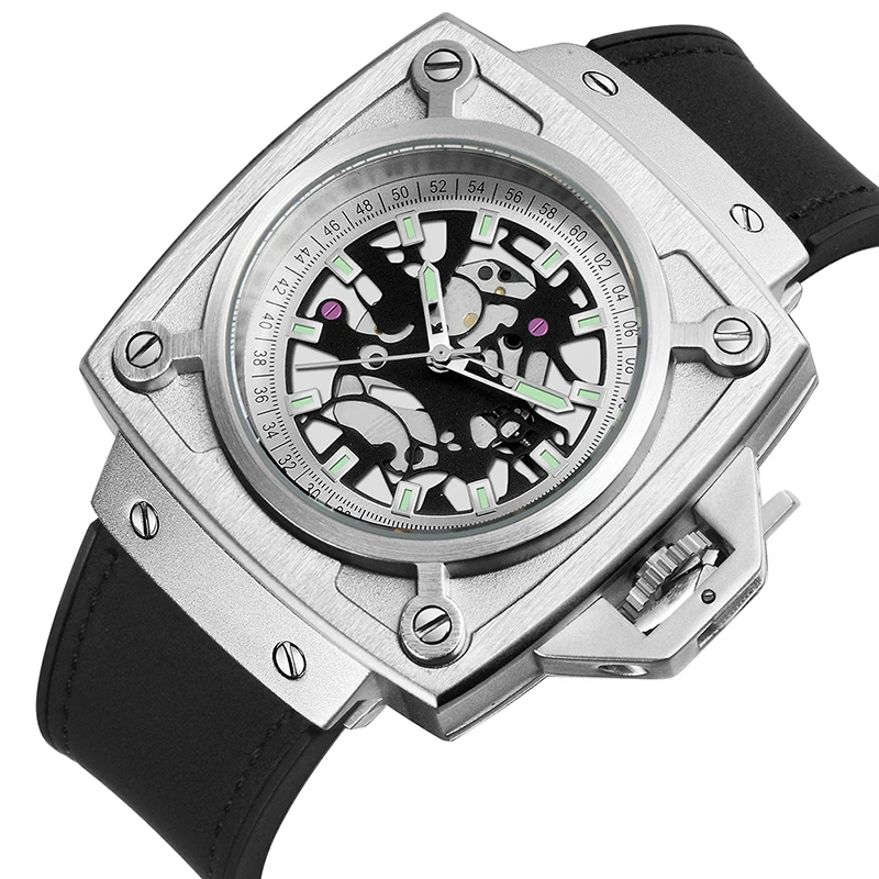 Часы наручные Skone мужские с ремешком из ПУ кожи Брендовые повседневные модные