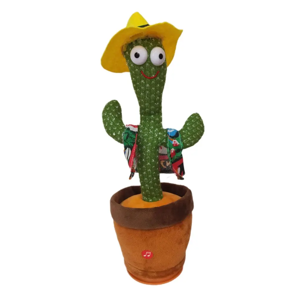 Dancing Cactus Electron Plush Toy Soft Plush Doll Babies Cactus That Can Sing And Dance Voice Interactive Bled Stark Toy For Kid