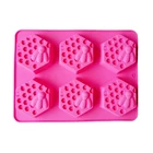 Новая силиконовая форма для мыла в виде пчелы с 6 емкостями для изготовления мыла 3D сделай сам, форма для спа ручной работы, инструменты для массажной терапии