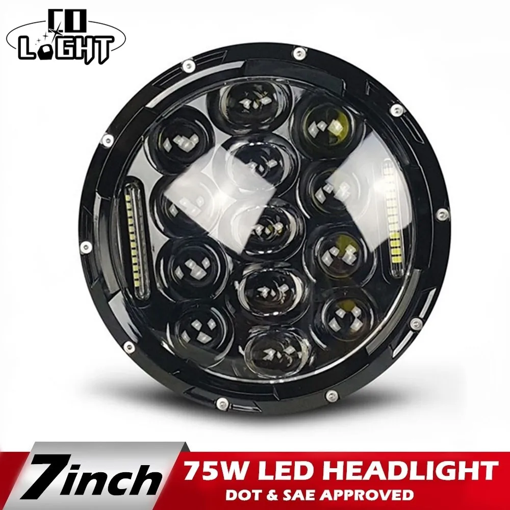 CO светильник 7 дюймовый светодиодный s угол глаза Hi/Low Beam дюймов Круглый налобный
