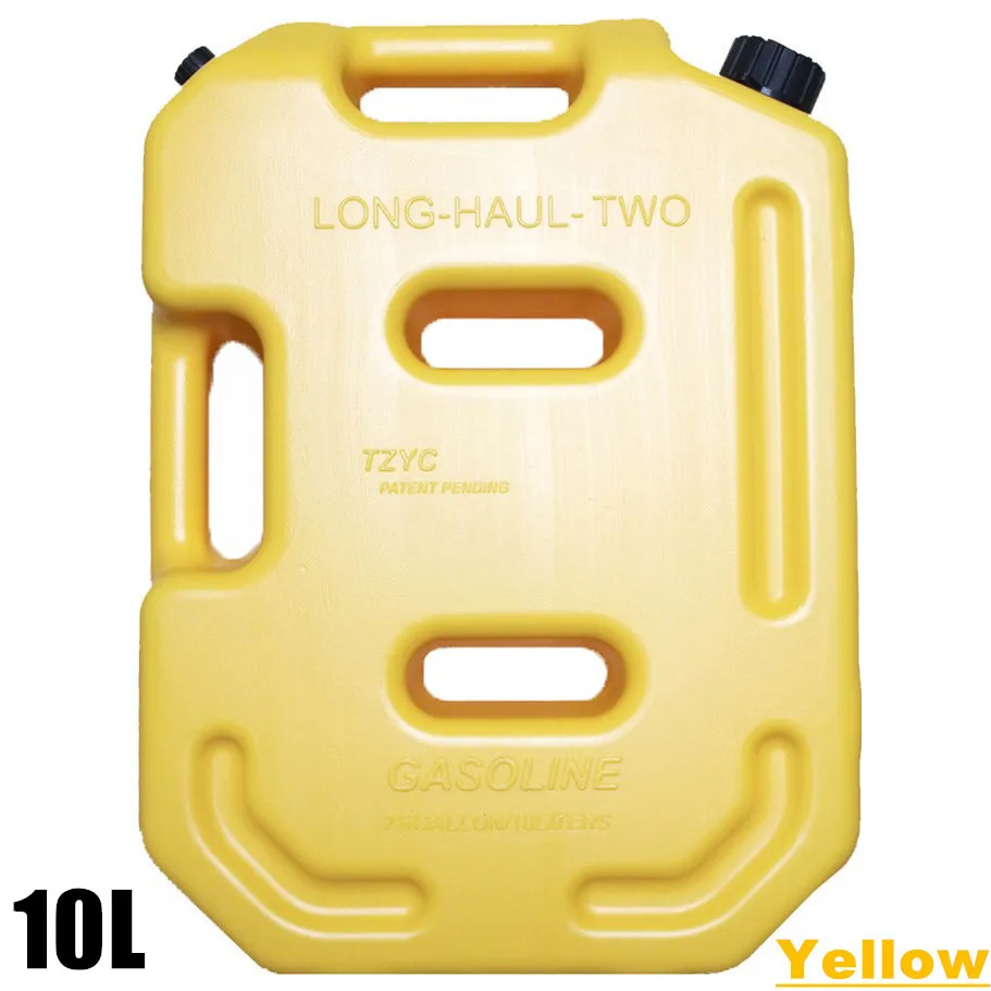 10L Yellow 3л 5л 6л 10л Красный Черный Зеленый топливные бочки газ запасной контейнер антистатические канистра Polaris топливо бензин дизель бак Jerrycan - Название цвета: 10L Yellow