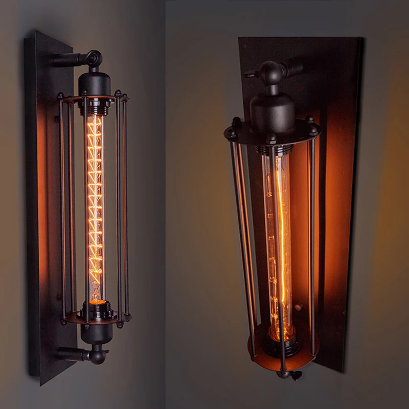 Винтажный Железный настенный светильник EL в промышленном стиле для спальни