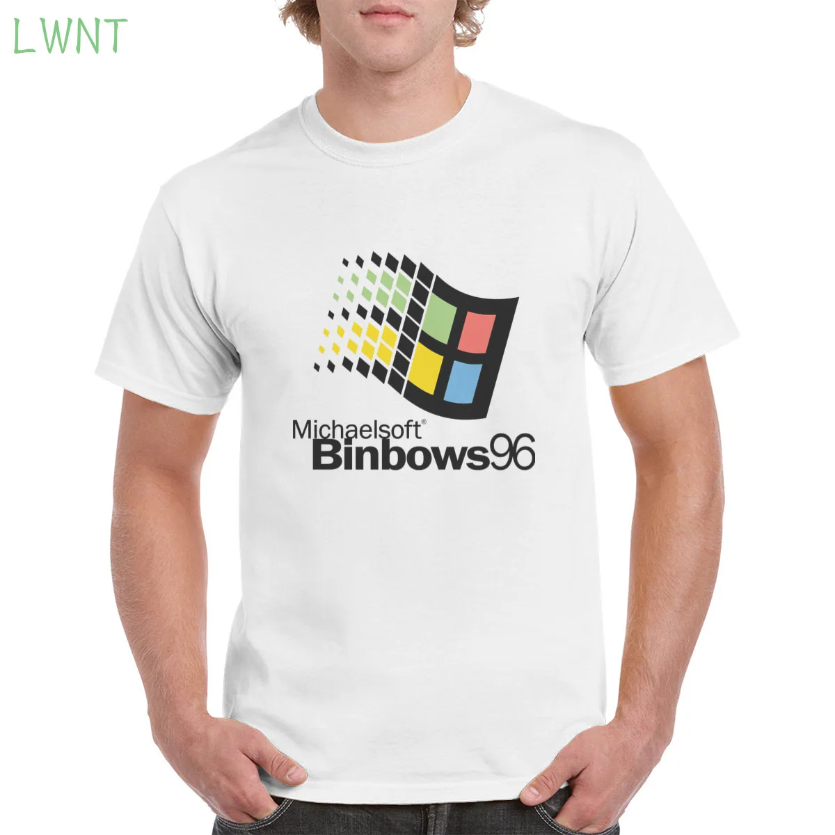 

100% cotton Michaelsoft Binbows 96 Logo print t shirt Microsoft Windows graphic tshirt casual oversized Men's/Women's T-shirts