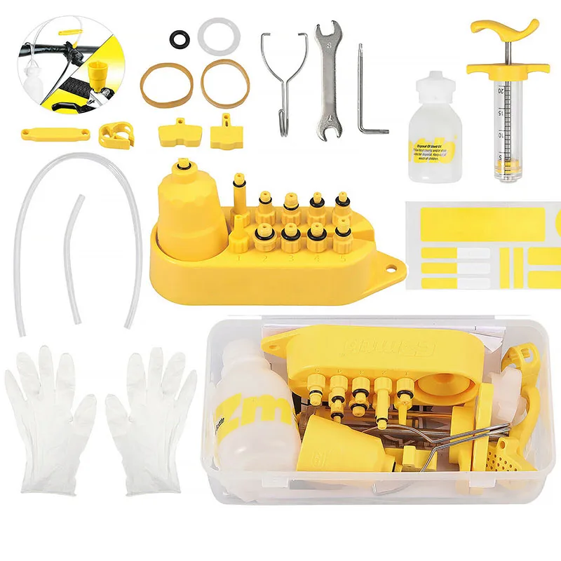 

Universal Bicycle Hydraulic Disc Brake Oil Bleed Kit For Shimano Magura Hope Tektro Sram Avid Mula Hayes Bike Brake Repair Tools