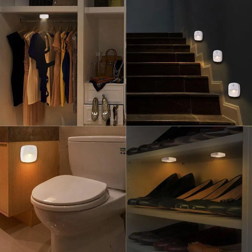 

1/3Leds Cabinet closet Hinge Sensor Lights luz armario Lights Door Lamp Night Kitchen Bulb Lights Lamp Closet Cupboard Ward Q7N6