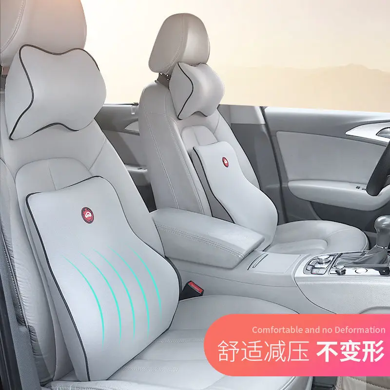 

Car Memory Foam Headrest Lumbar Support Set Neck Pillow Lumbar Backrest Neck Pillow Lumbar Cushion Lumbar Pillow Lumbar Support