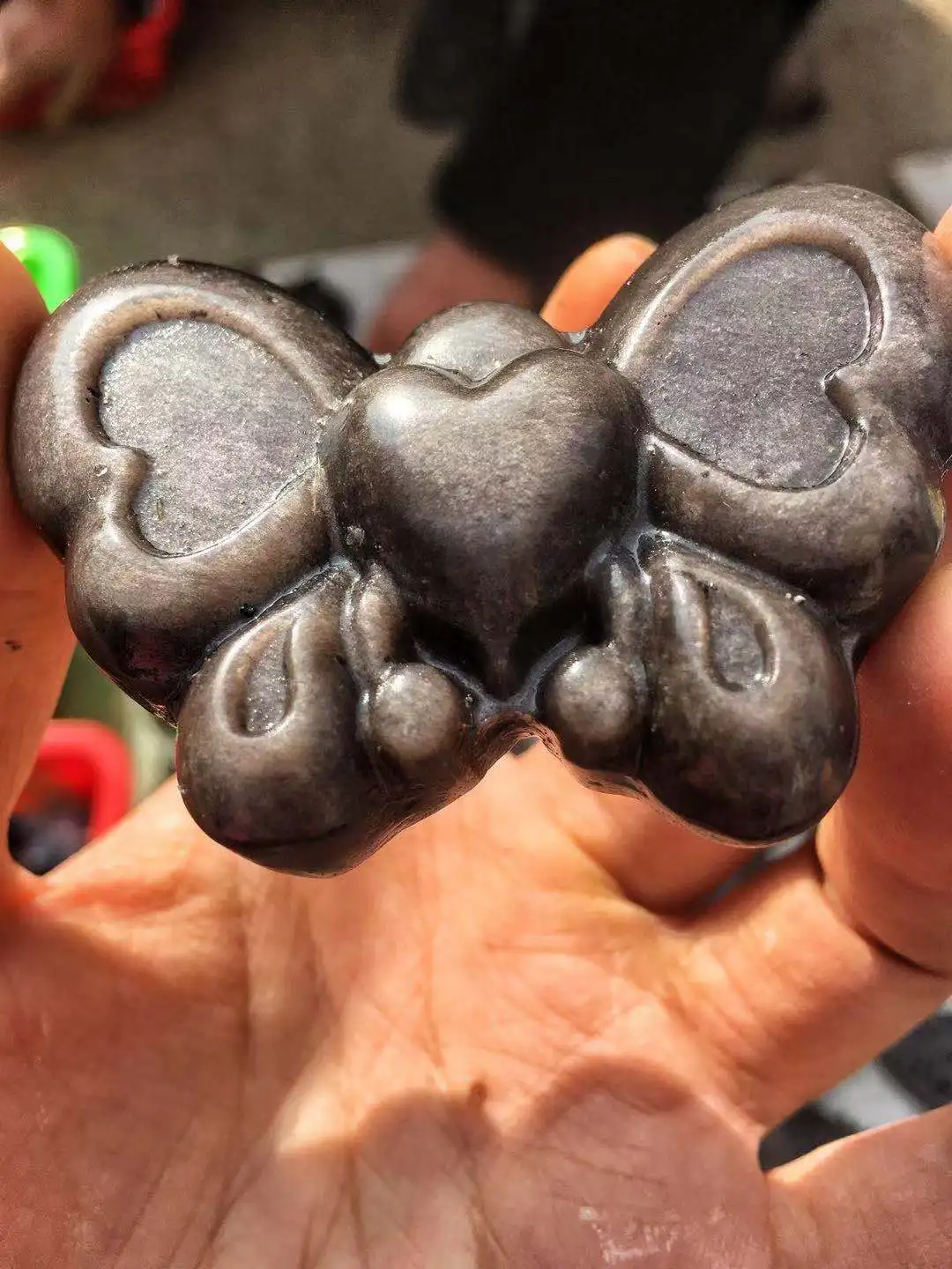 

Natural crystal obsidian hand-carved butterfly pendant for pendant