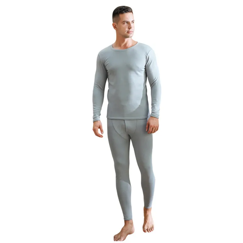 2 шт./компл. Long Johns Для мужчин зимняя женская обувь Термальность костюм Новые Теплые Термальность зимнее нижнее белье, одежда для сна длинная рубашка Off White