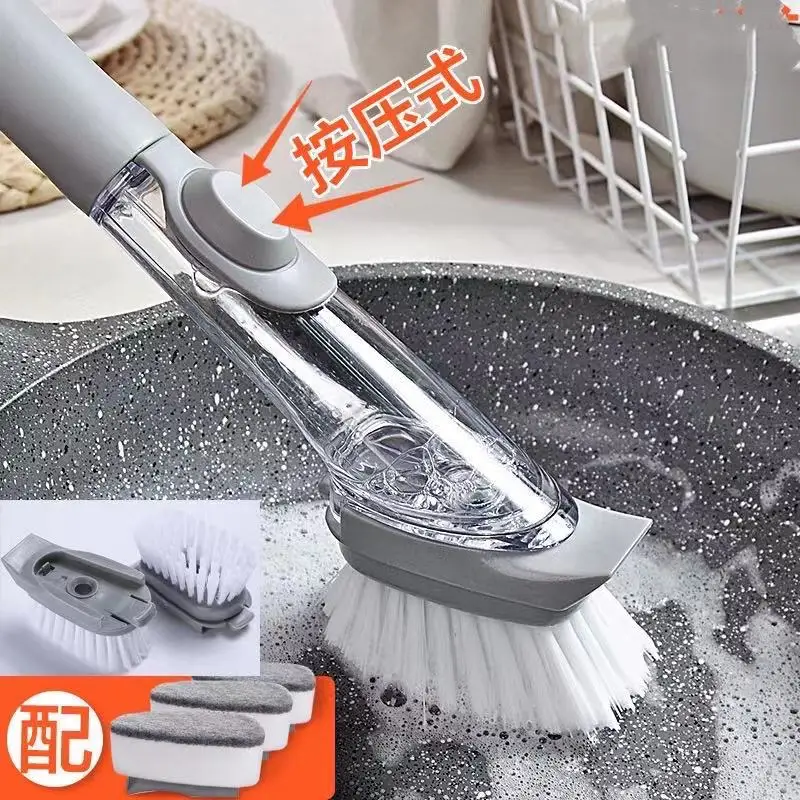 

Kitchen Tools Kitchen Cleaning Bathroom Glass Cleaning Window Cleaning Brush Washing Dish Brush Removable Sponge Brush