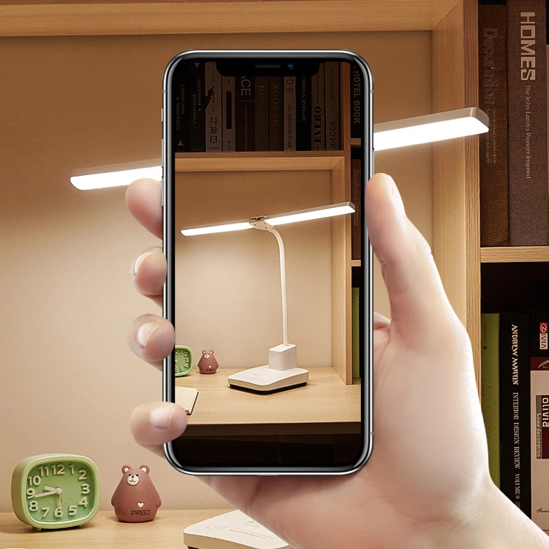 

Dual LED Desk Lamp Stepless Dimming Eye-Caring LED Touch Table Lamp Upgrade Night Light Bedroom Bedside Table Lamps