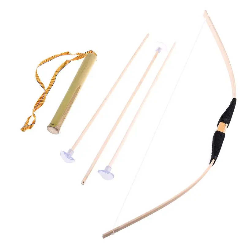 

Safe Bamboo Bow And Arrow Toy Set Hero Cosplay Outdoor Sports Kids Toy Gift Boy Favors Craft