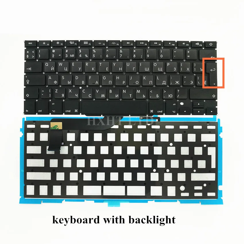 Русская клавиатура A1398 с подсветкой для Macbook Pro ноутбука 15 дюймов Retina русская
