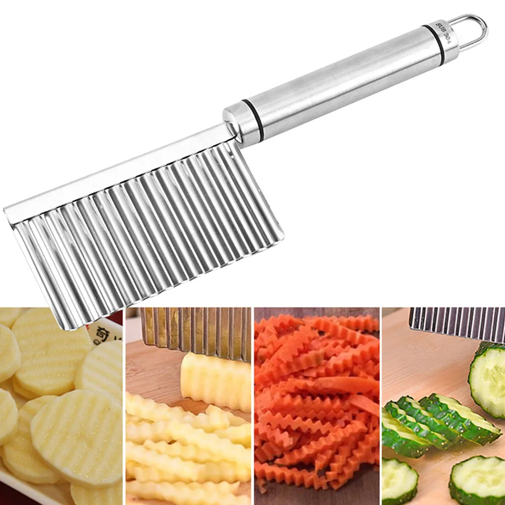 Ножи для картофеля фри Ripple Wave резак из нержавеющей стали инструмент резки мыла