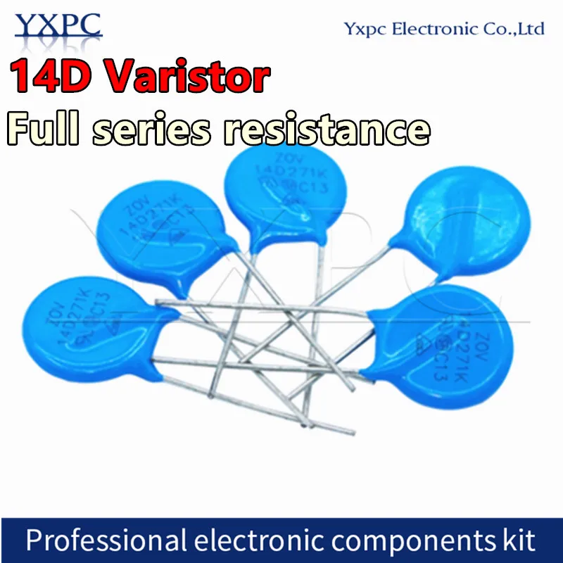 

10pcs Varistor 14D221K 14D241K 14D270K 14D271K 14D301K 14D330K 14D331K 14D361K 14D390K 14D431K 14D470K