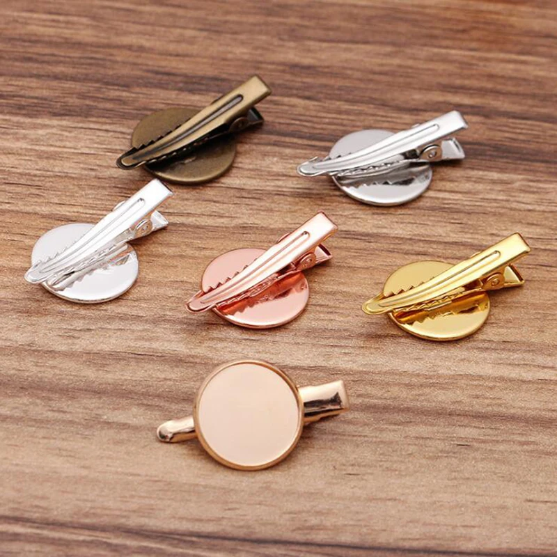 10 шт. Круглый лоток для Настройки камеи с бронзовым покрытием 18 мм основание