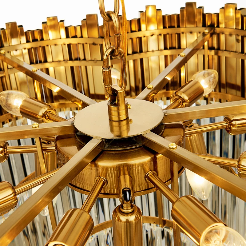 Youlaike Золотая люстра светильник ing креативный дизайн современный хрустальный