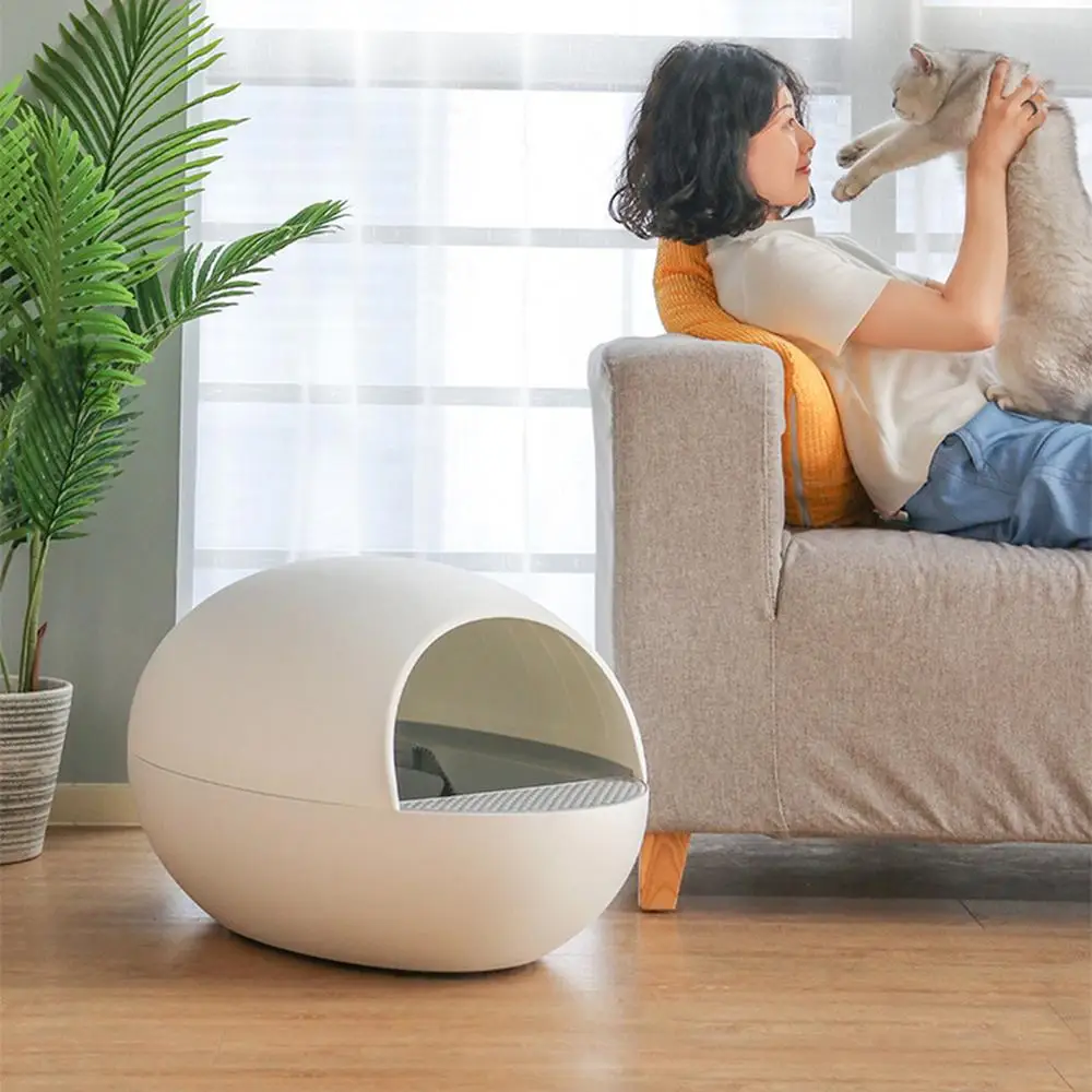 Автоматический очиститель для туалета в виде кошачьего полностью закрытый умный