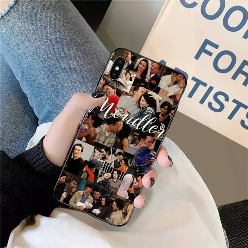

friends TV show Love black cartoon Phone Case For iphone 12 11 pro Max Mini 7 8 plus X XR XS Samsung A50 70 8 9 10 6 21 S
