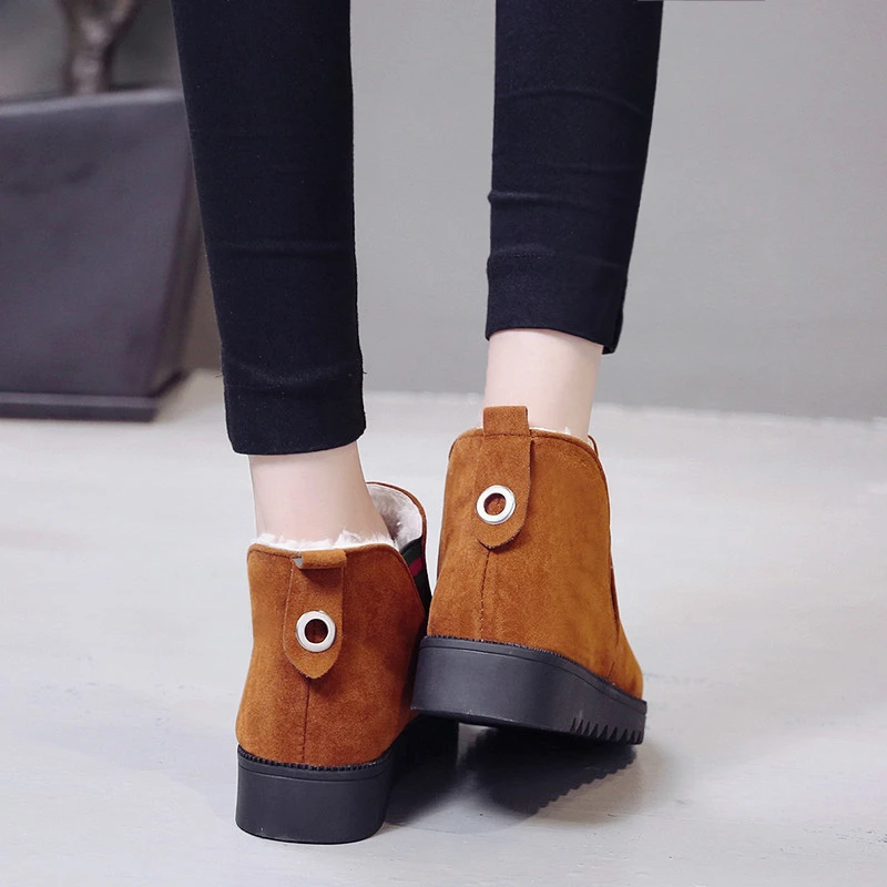 WWKK/зимние ботинки женские водонепроницаемые теплые на плоской подошве коллекция