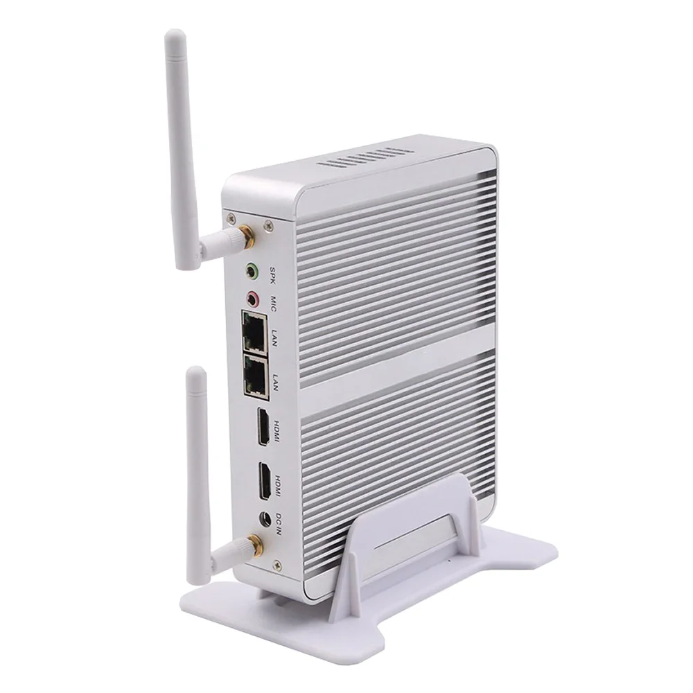 Безвентиляторный мини-ПК Intel N3150 Celeron quad core 1,6~ 2,08 GHz Win10 мини-компьютер Dual HDI Dual LAN