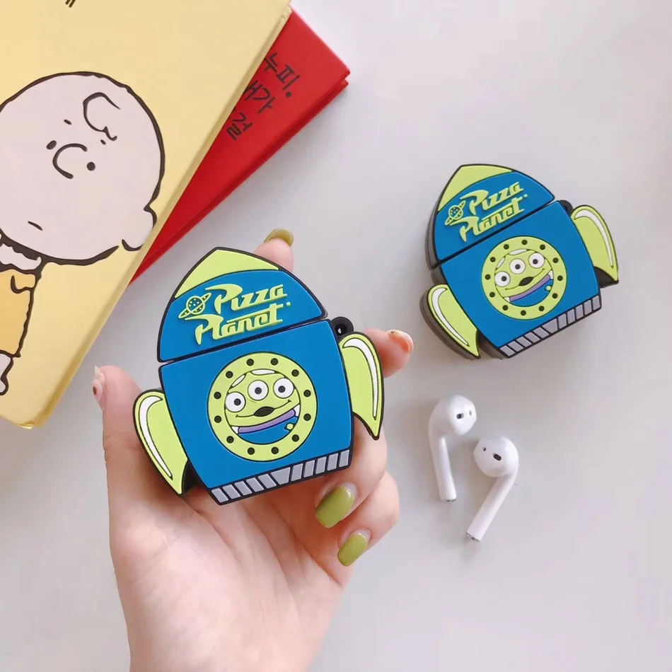 Чехол для AirPods, 3D сетчатый, красный, мультяшный, аниме, стерео, ракета, три глаза, чехол для наушников, для Airpods 2/i10/i11TWS, защитный чехол