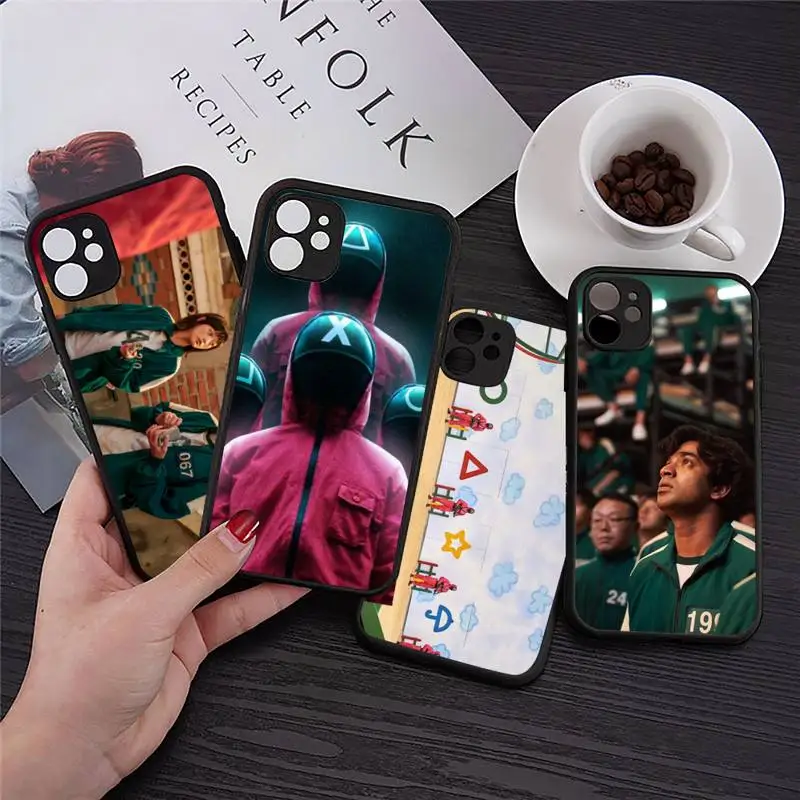 

Korean Squid Game Lee Jung Jae Phone Case Transparent Matte for iPhone 7 8 11 12 s mini pro X XS XR MAX Plus Clear mobile bag
