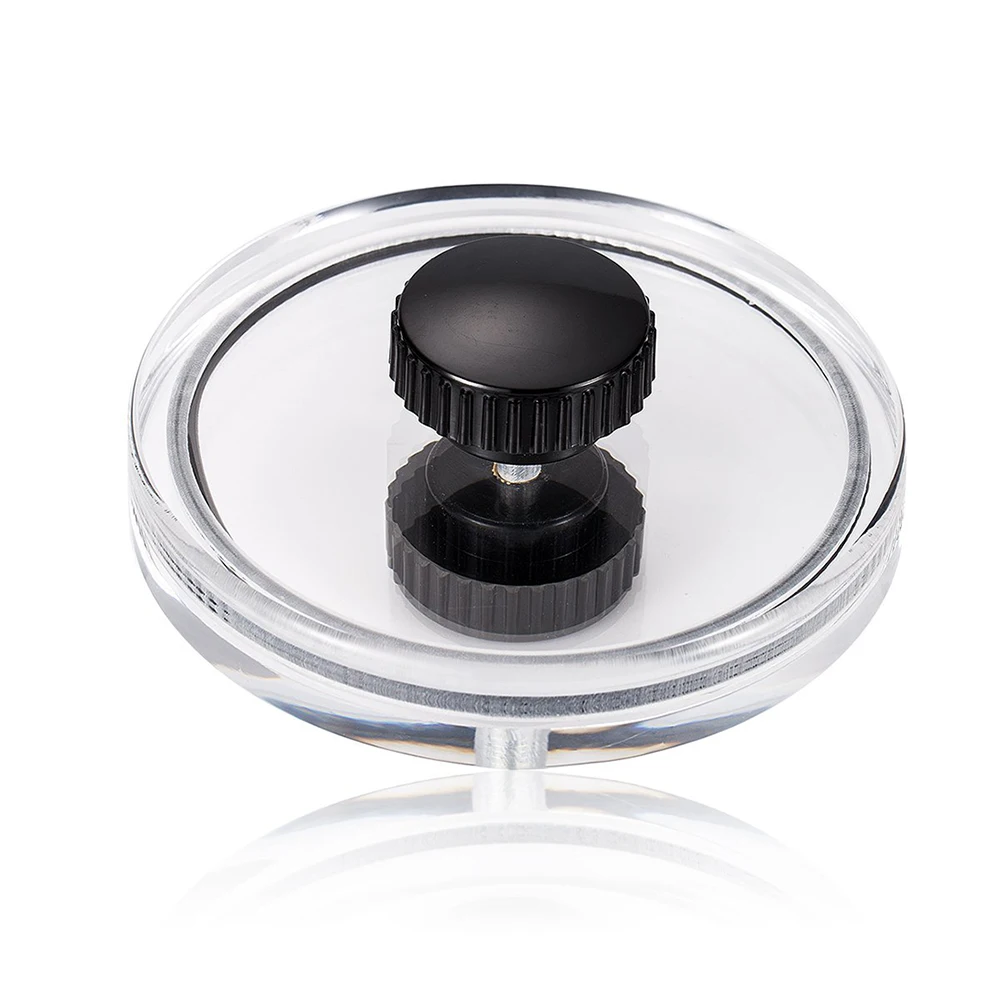 

LP Vinyl Record Cleaner Clamp Vinyl Record Lable Saver Protector Tool with Cleaning Cloth Wooden Box