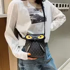 Сумка из искусственной кожи с изображением милой совы, школьная сумка через плечо