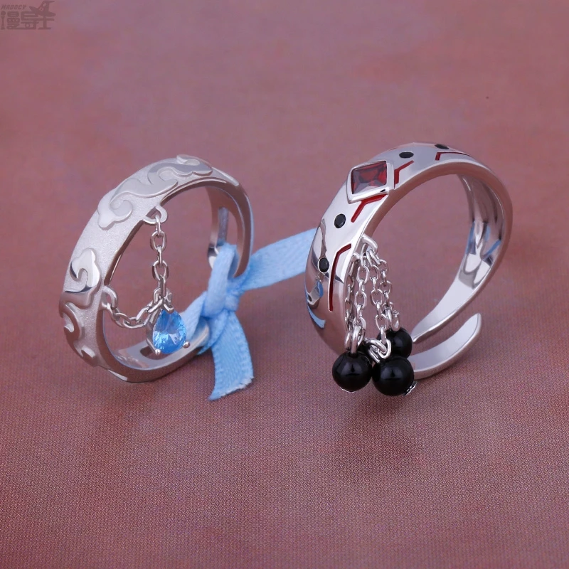 

Animer Game Grandmaster Of Demonic Cultivation Finger Ring Wei Wuxian S925 Silver Unisex Adjustable Cosplay Xmas Cute Gifts New