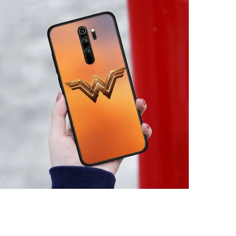 

Soft Superhero Wonder Cover Woman Phone Cases For Redmi 7 8 9 A K20 30 Pro Note 8 9 Pro 9s