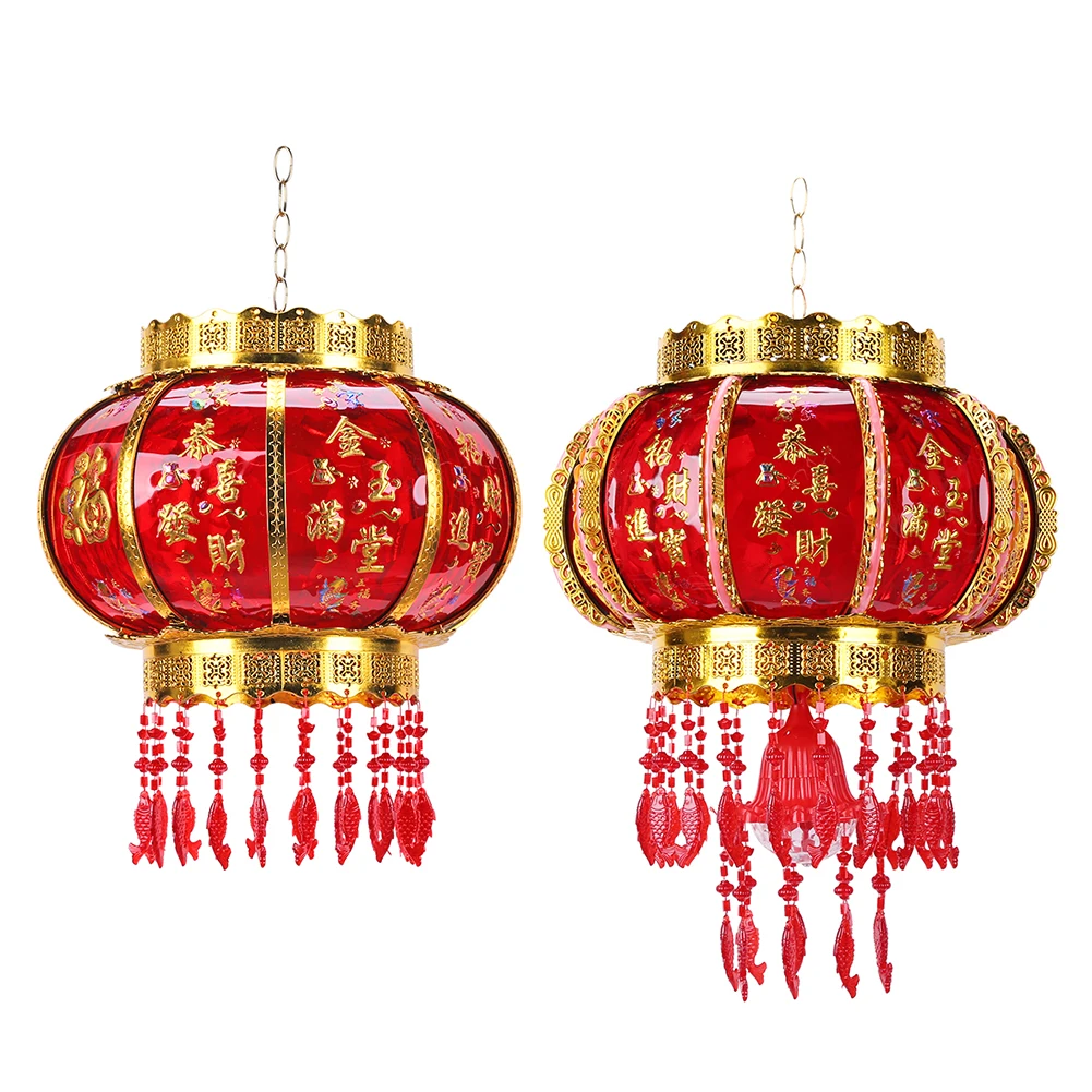 

Red Round Hollow Lanterns for Chinese New Year Spring Festival Party Mid Autumn Ornaments Lantern Home Courtyard Balcony Decor