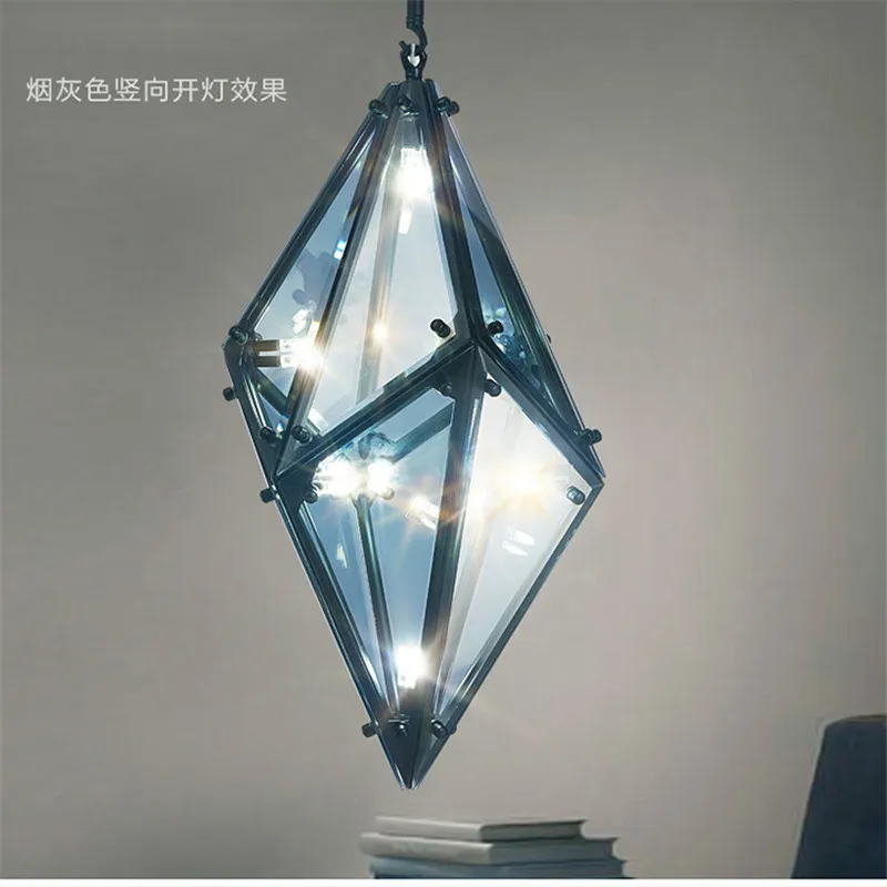 Nordic Diamond креативный скандинавский стеклянный Алмазный подвесной светильник