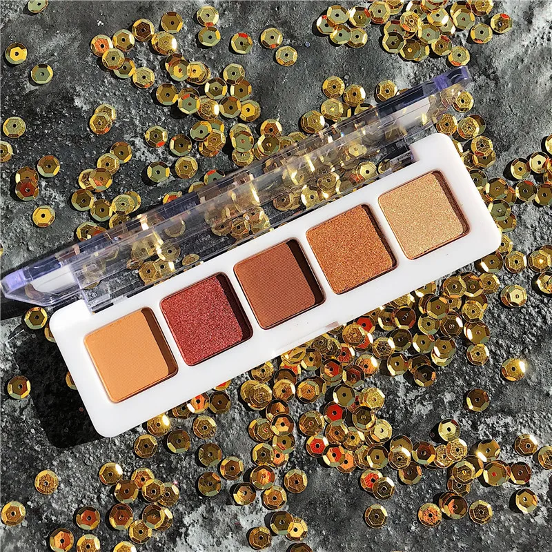 5-цветный мини закат диск для теней городские тени век 5-цветные стойкий макияж |
