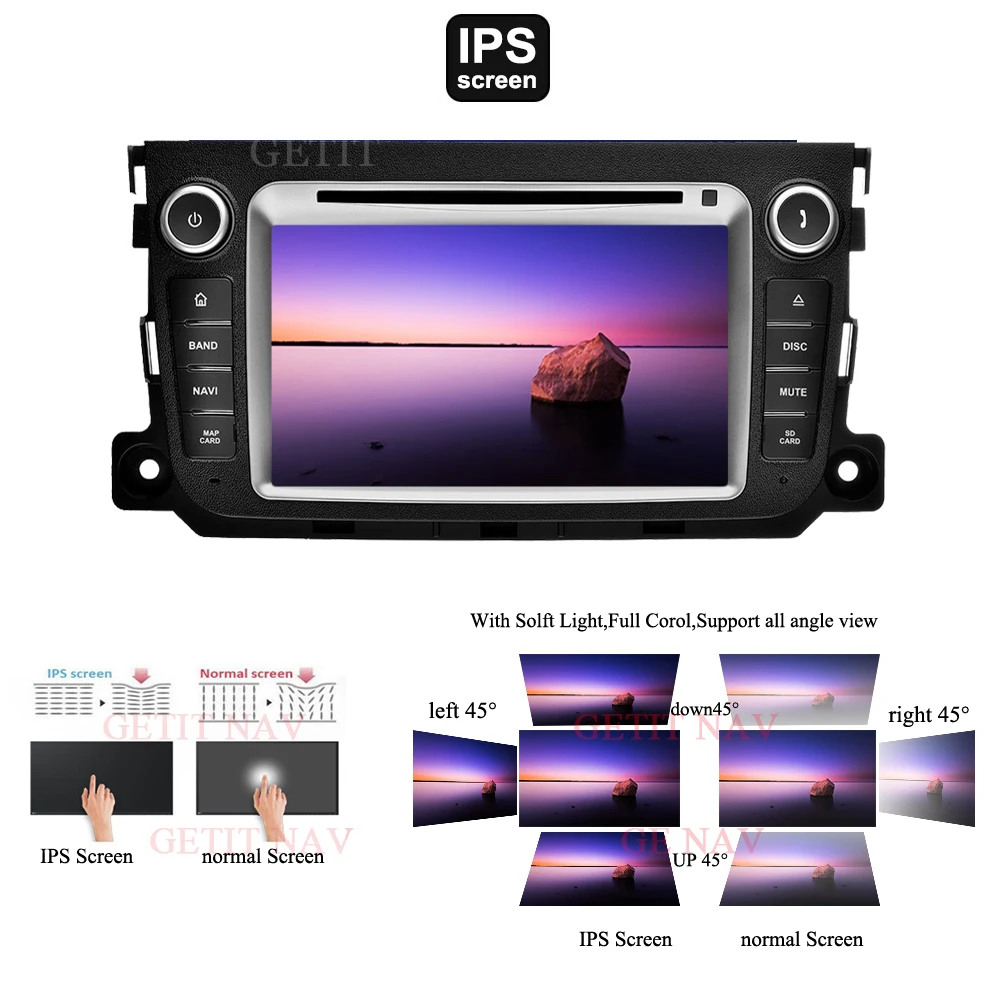 Android 9,0 Mercedes/Benz Smart Fortwo 2011 2012 2013 автомобильный dvd плеер Автомобильный RDS стерео gps Видео 5USB DSP ips