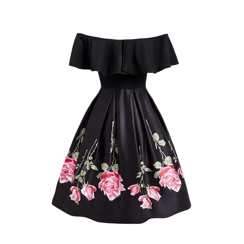 Для женщин Винтаж платье с цветочным рисунком сексуальное мини открытыми