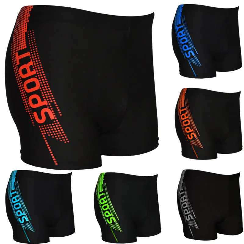 Мужские плавки для плавания трусы-боксеры взрослых с высокой талией одежда