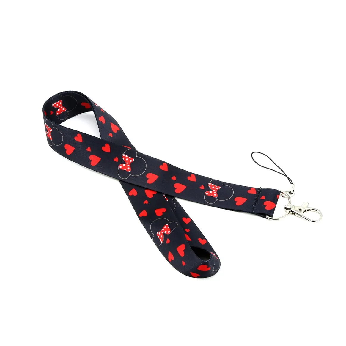 100 шт. аниме брелок Микки Минни Маус Премиум шнурки id держатель значка брелоки