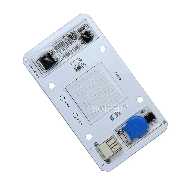 50 Вт Led COB УФ лампа чип 110 В/220 В 395nm 400nm DOB AC Ультрафиолетовый детектор металла кварцевый черный светильник бактерицидная дезинфекция