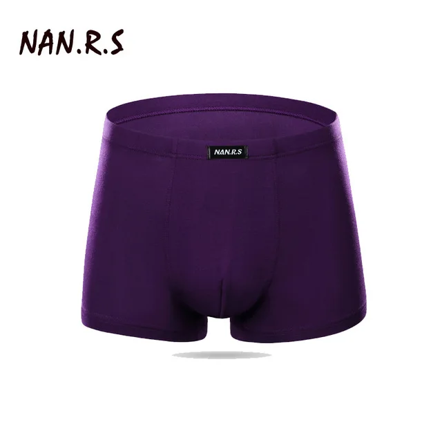 Nan purple Новое мужское нижнее белье мужские боксеры мужские сексуальные трусы для мужчин трусы боксеры Cuecas мягкие облегающие трусы Cueca Boxer мужские XXXL - Цвет: Nan purple