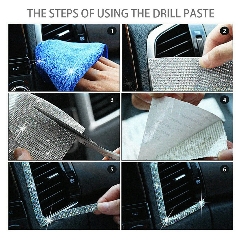 

40*24cm Rhinestone Sticker Anti-scratch Bling Crystal DIY Decal Diamante