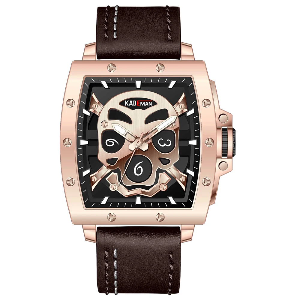 Мужские часы с черепом уникальный стиль скелет мужские лучший бренд класса люкс