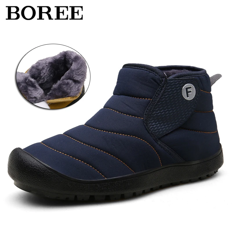 

Модные мужские ботинки, плюшевые теплые мужские зимние ботинки, сохраняющие тепло зимние ботинки для пар, женские удобные ботинки, мужские ...